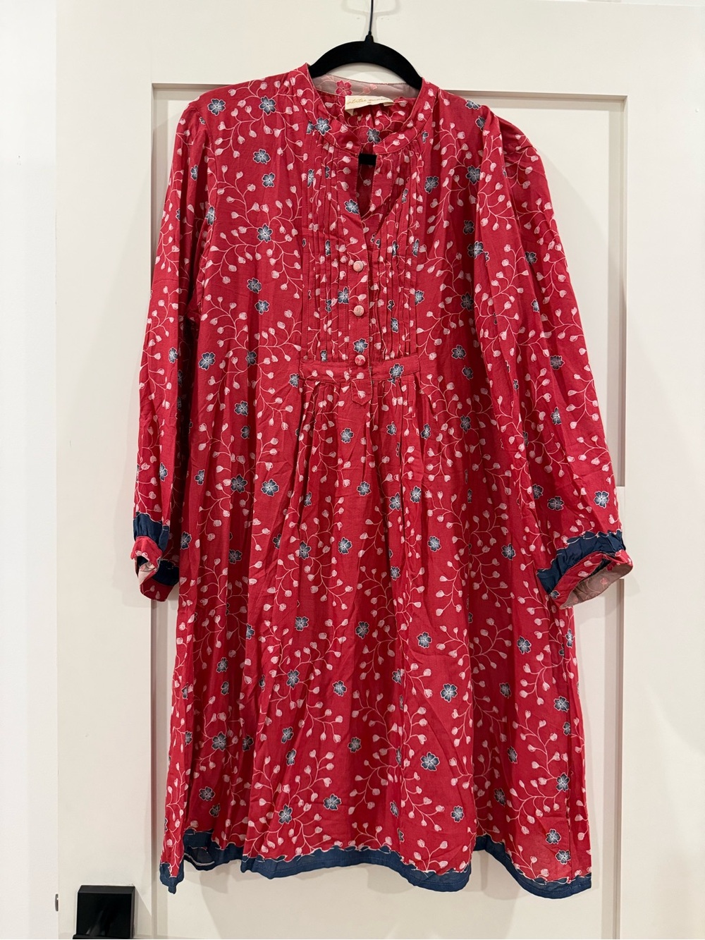 NWOT Natalie Martin Women’s Red Floral Long-Sleeve Dress